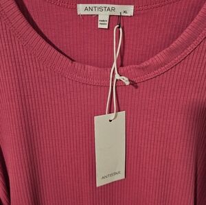 Antistar Pink Ribbed Dress NWT